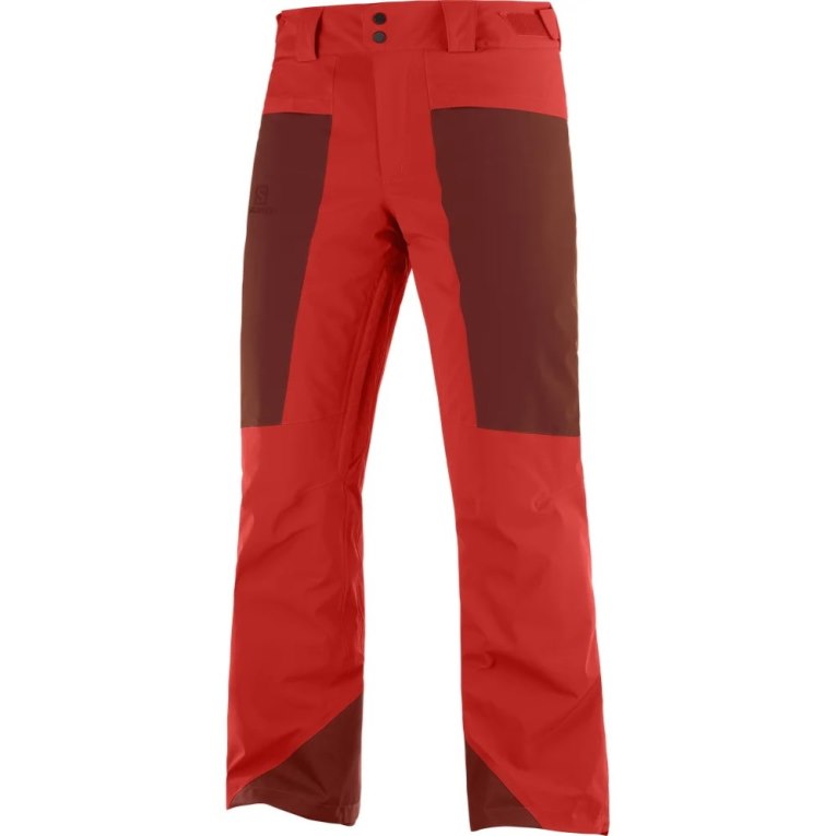 Salomon Brilliant Men's Ski Pants Red | CA 47J91
